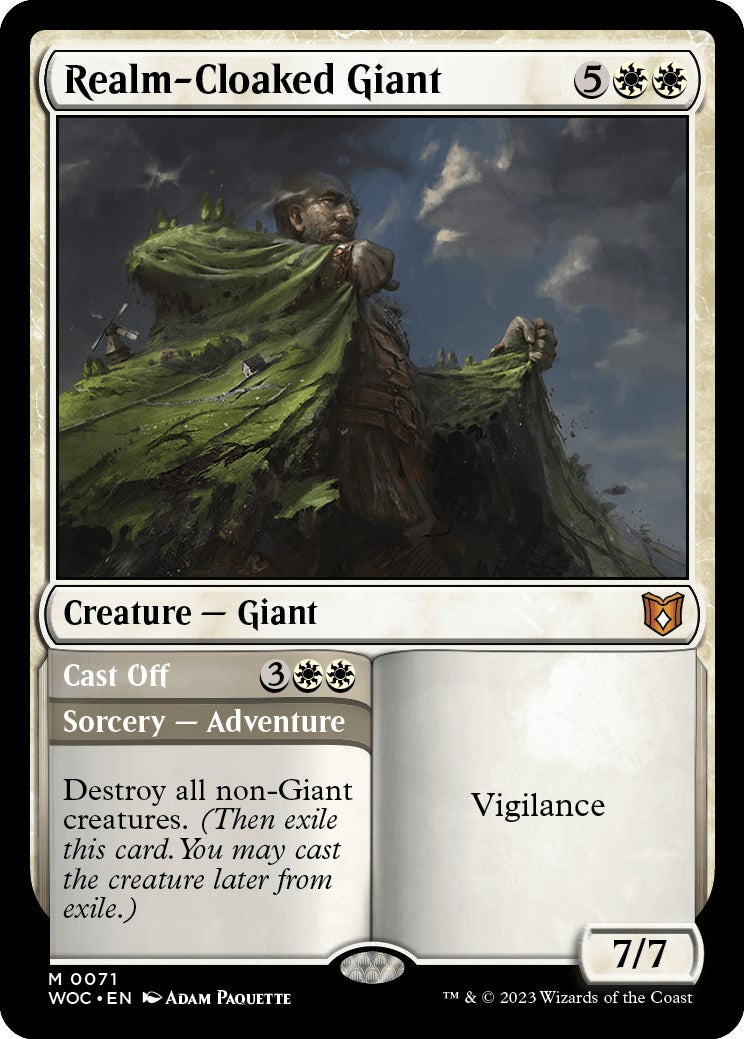 Realm-Cloaked Giant // Cast Off [Wilds of Eldraine Commander] | Deep Dive Games St. Marys