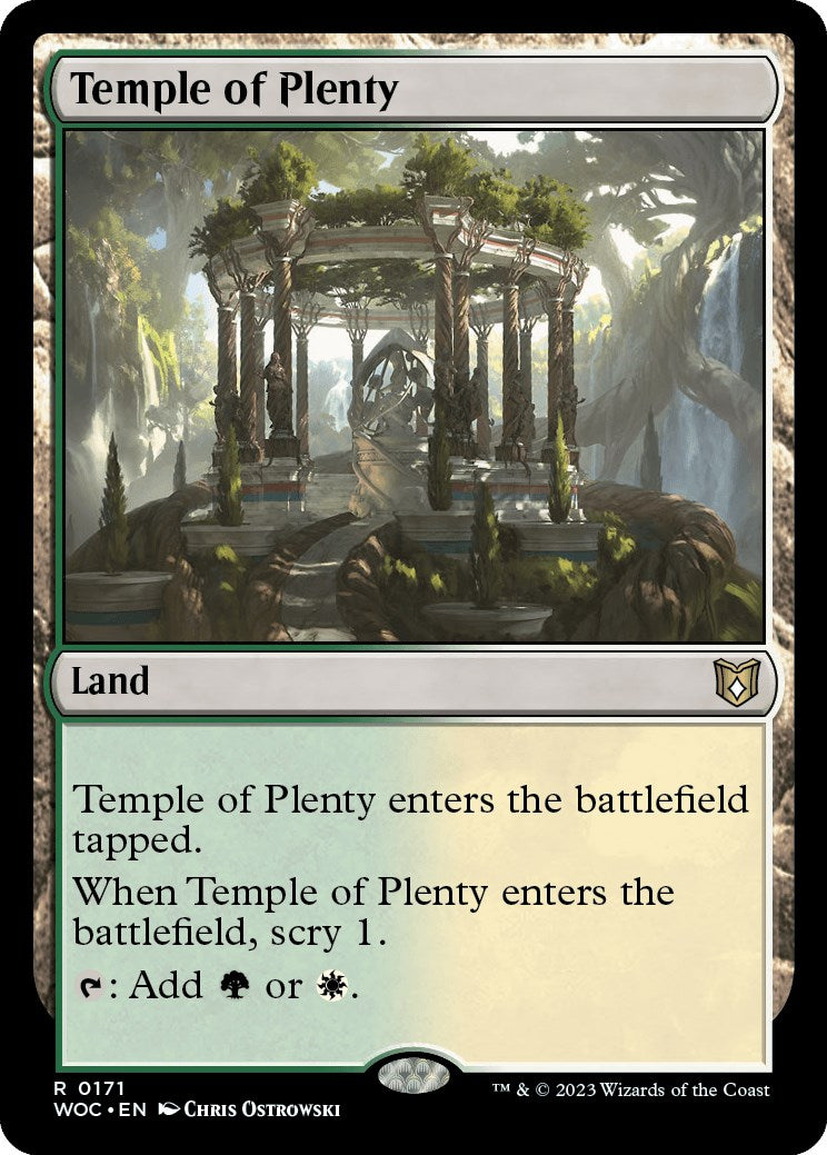 Temple of Plenty [Wilds of Eldraine Commander] | Deep Dive Games St. Marys