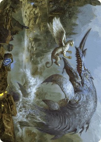 Horned Loch-Whale Art Card [Wilds of Eldraine Art Series] | Deep Dive Games St. Marys