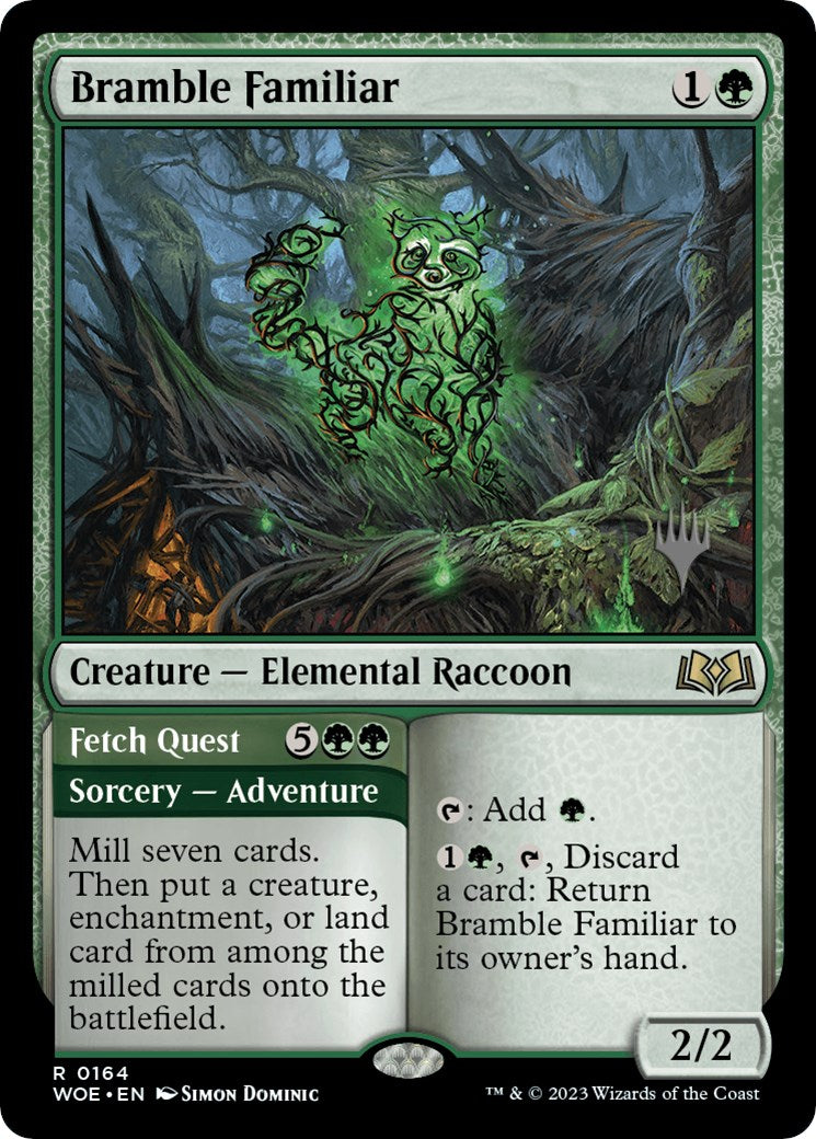 Bramble Familiar // Fetch Quest (Promo Pack) [Wilds of Eldraine Promos] | Deep Dive Games St. Marys