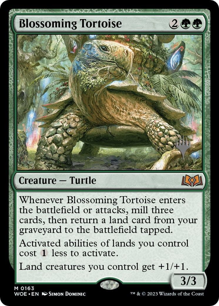 Blossoming Tortoise (Promo Pack) [Wilds of Eldraine Promos] | Deep Dive Games St. Marys