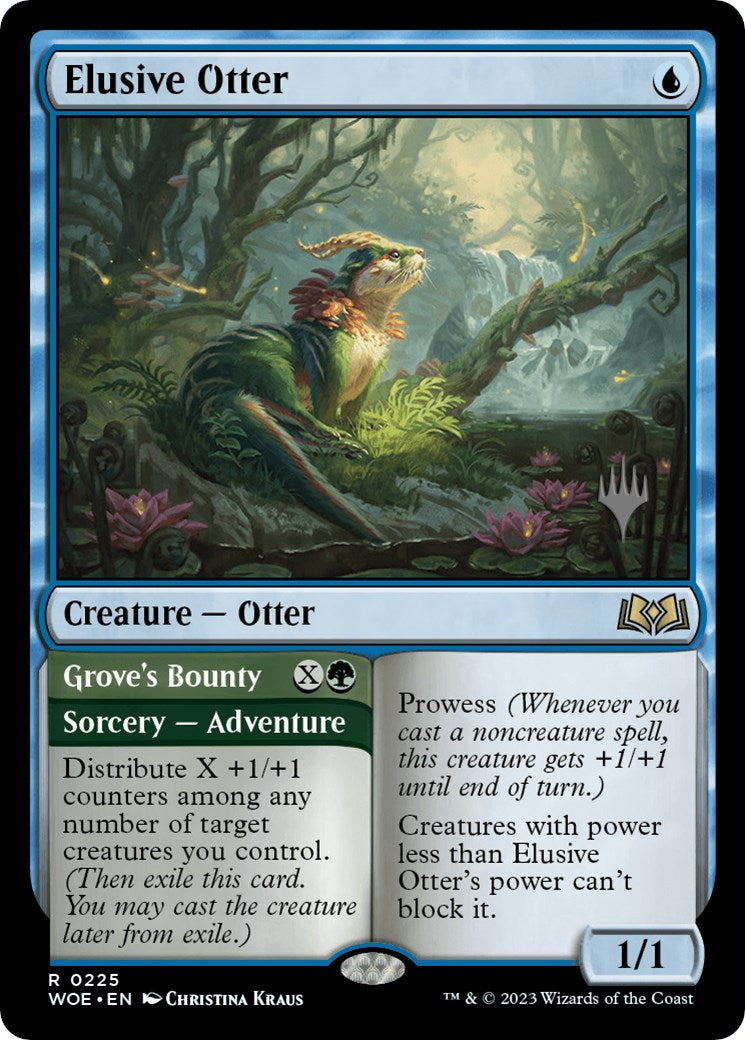 Elusive Otter // Grove's Bounty (Promo Pack) [Wilds of Eldraine Promos] | Deep Dive Games St. Marys