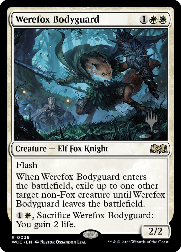 Werefox Bodyguard (Promo Pack) [Wilds of Eldraine Promos] | Deep Dive Games St. Marys