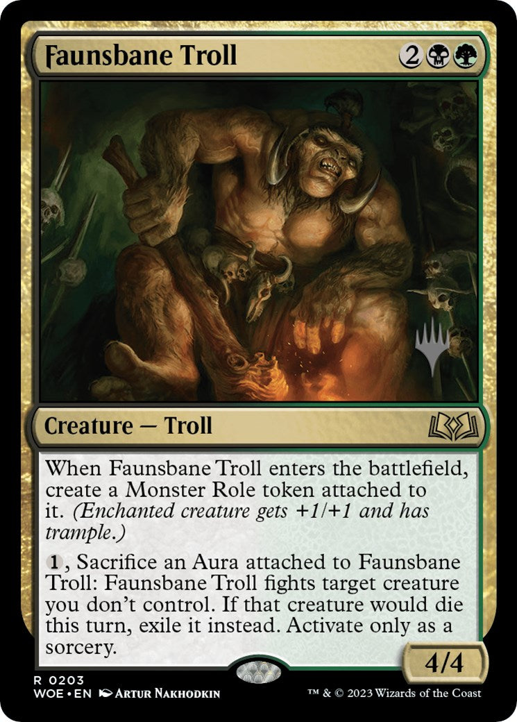 Faunsbane Troll (Promo Pack) [Wilds of Eldraine Promos] | Deep Dive Games St. Marys