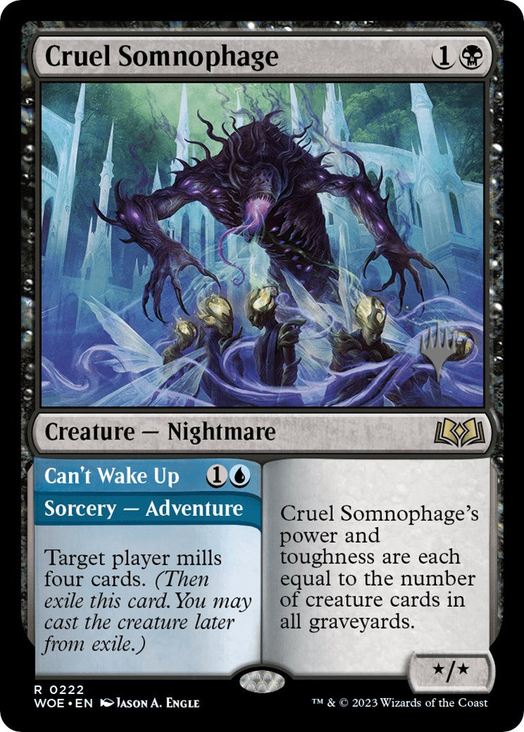 Cruel Somnophage // Can't Wake Up (Promo Pack) [Wilds of Eldraine Promos] | Deep Dive Games St. Marys