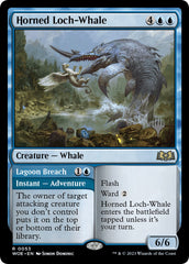 Horned Loch-Whale // Lagoon Breach (Promo Pack) [Wilds of Eldraine Promos] | Deep Dive Games St. Marys