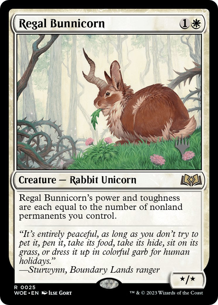 Regal Bunnicorn (Promo Pack) [Wilds of Eldraine Promos] | Deep Dive Games St. Marys