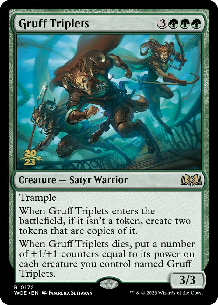 Gruff Triplets [Wilds of Eldraine Prerelease Promos] | Deep Dive Games St. Marys