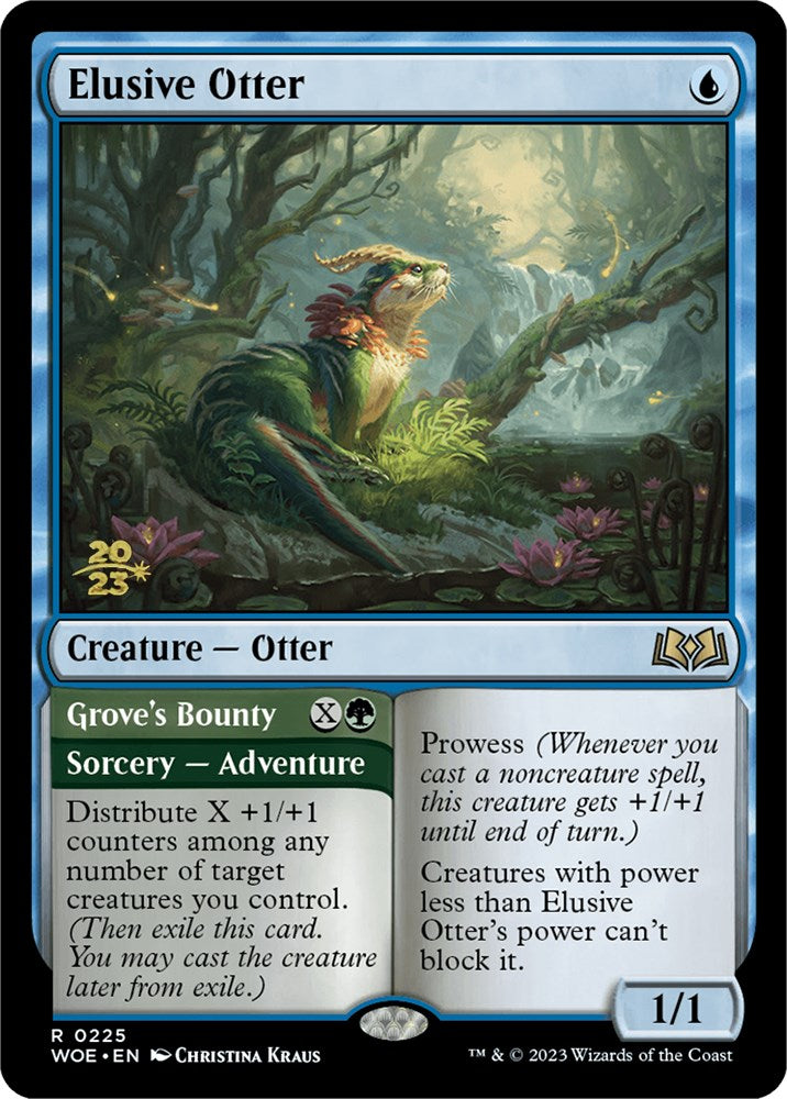 Elusive Otter // Grove's Bounty [Wilds of Eldraine Prerelease Promos] | Deep Dive Games St. Marys