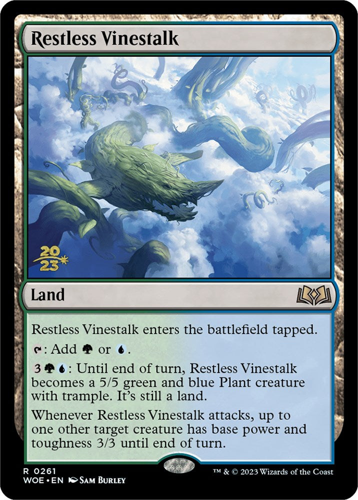 Restless Vinestalk [Wilds of Eldraine Prerelease Promos] | Deep Dive Games St. Marys