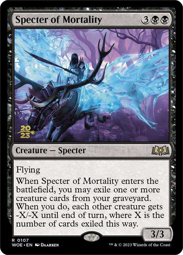 Specter of Mortality [Wilds of Eldraine Prerelease Promos] | Deep Dive Games St. Marys