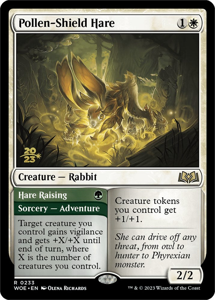 Pollen-Shield Hare // Hare Raising (Promo Pack) [Wilds of Eldraine Promos] | Deep Dive Games St. Marys