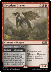 Decadent Dragon // Expensive Taste [Wilds of Eldraine Prerelease Promos] | Deep Dive Games St. Marys