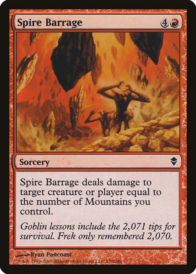 Spire Barrage [Zendikar] | Deep Dive Games St. Marys