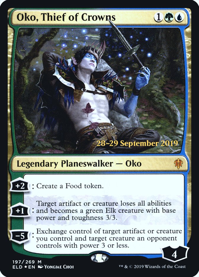 Oko, Thief of Crowns [Throne of Eldraine Prerelease Promos] | Deep Dive Games St. Marys