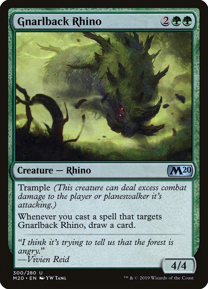 Gnarlback Rhino [Core Set 2020] | Deep Dive Games St. Marys