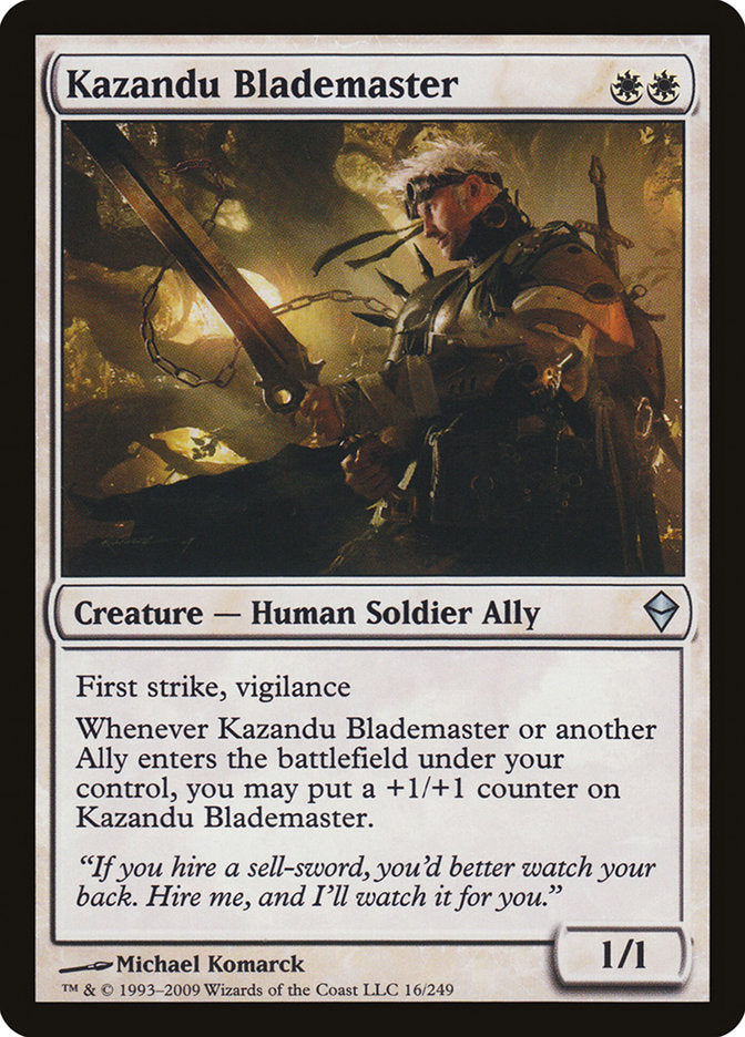 Kazandu Blademaster [Zendikar] | Deep Dive Games St. Marys