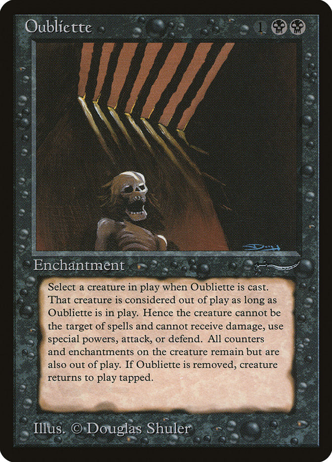 Oubliette (Dark Mana Cost) [Arabian Nights] | Deep Dive Games St. Marys