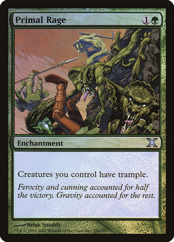 Primal Rage (Premium Foil) [Tenth Edition] | Deep Dive Games St. Marys
