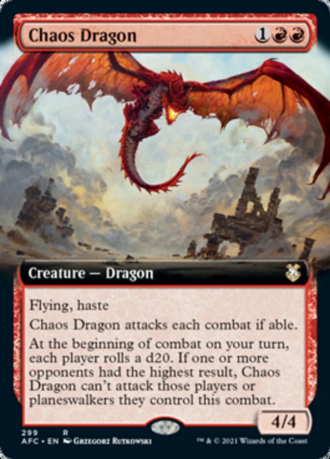 Chaos Dragon (Extended Art) [Dungeons & Dragons: Adventures in the Forgotten Realms Commander] | Deep Dive Games St. Marys