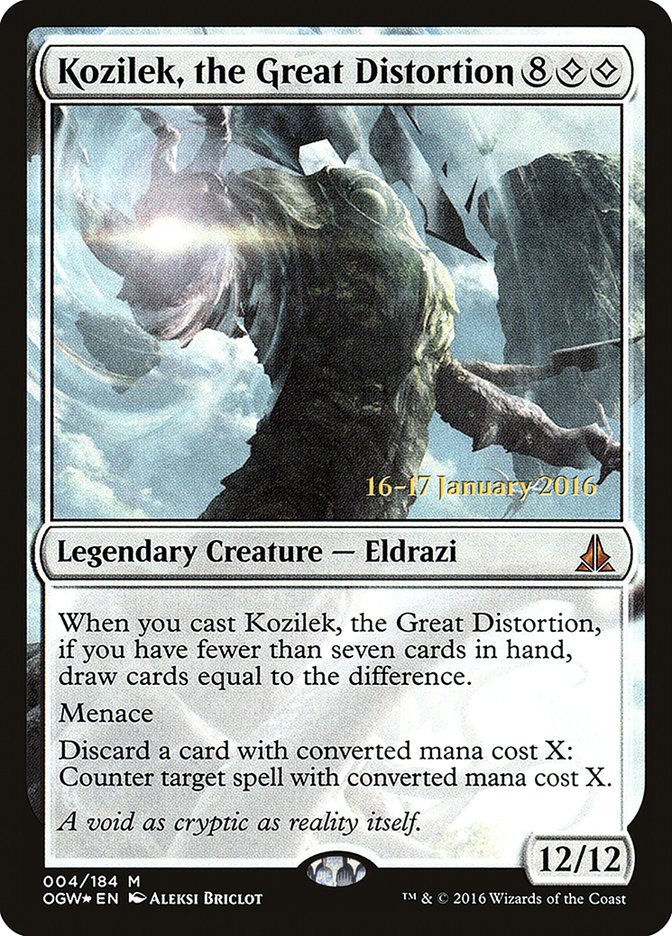 Kozilek, the Great Distortion [Oath of the Gatewatch Prerelease Promos] | Deep Dive Games St. Marys