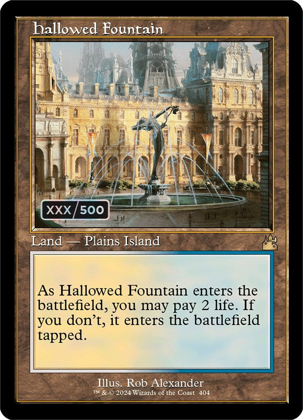 Hallowed Fountain (Retro) (Serialized) [Ravnica Remastered] | Deep Dive Games St. Marys