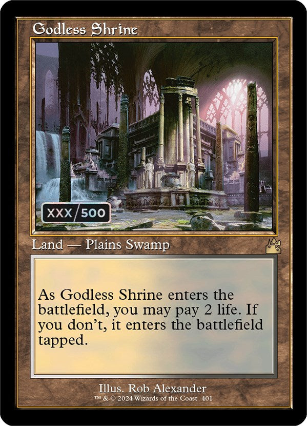 Godless Shrine (Retro) (Serialized) [Ravnica Remastered] | Deep Dive Games St. Marys