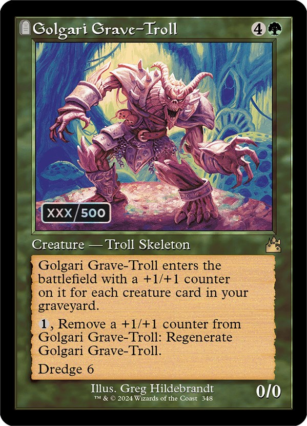 Golgari Grave-Troll (Retro) (Serialized) [Ravnica Remastered] | Deep Dive Games St. Marys