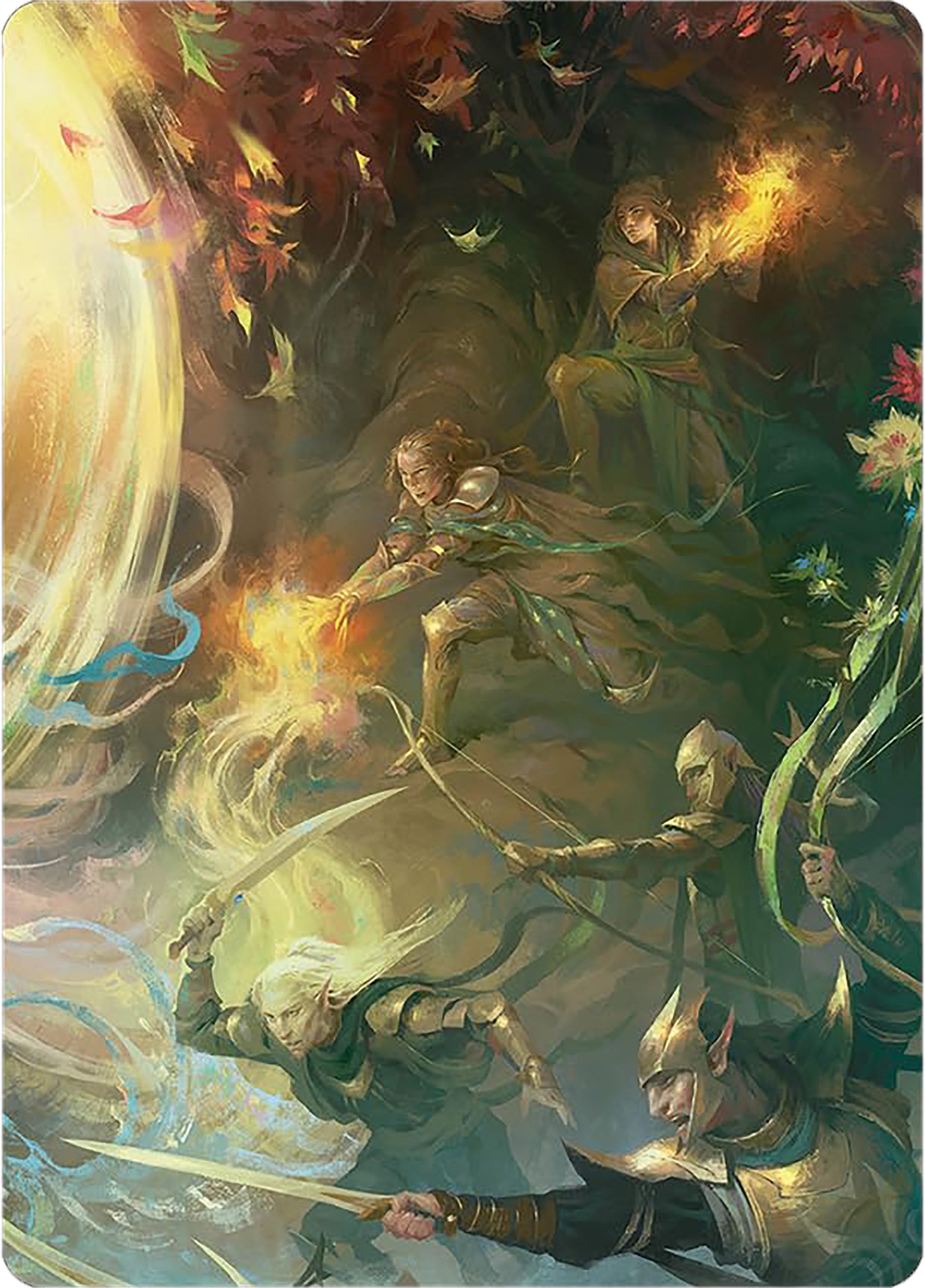 Rally the Galadhrim Art Card [The Lord of the Rings: Tales of Middle-earth Art Series] | Deep Dive Games St. Marys