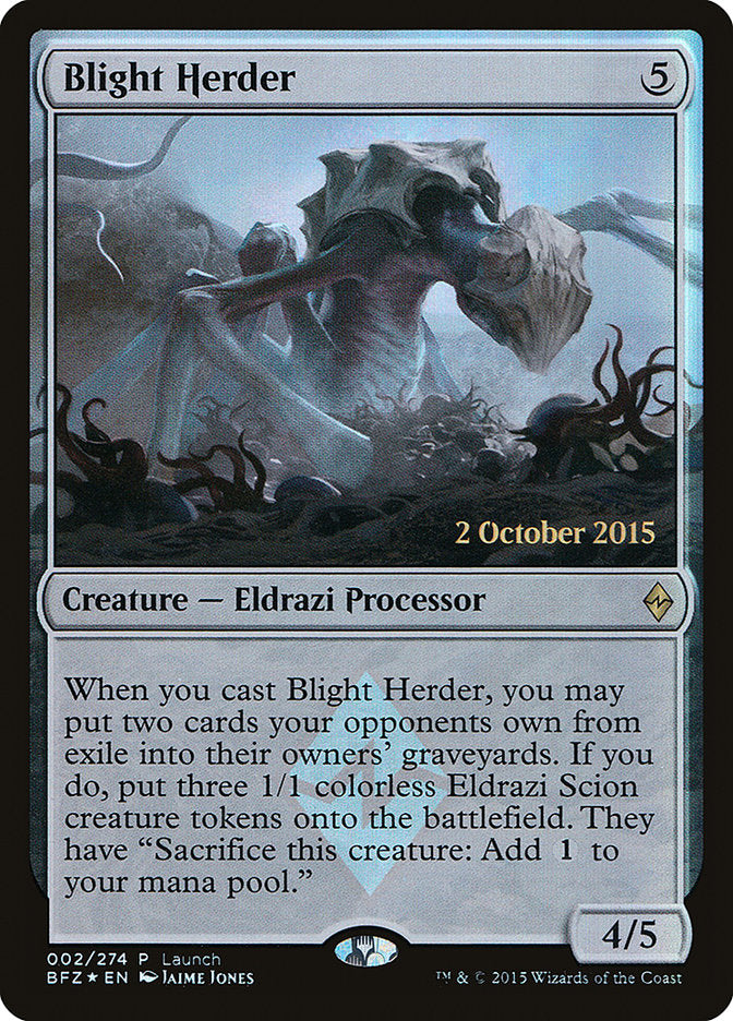 Blight Herder (Launch) [Battle for Zendikar Promos] | Deep Dive Games St. Marys