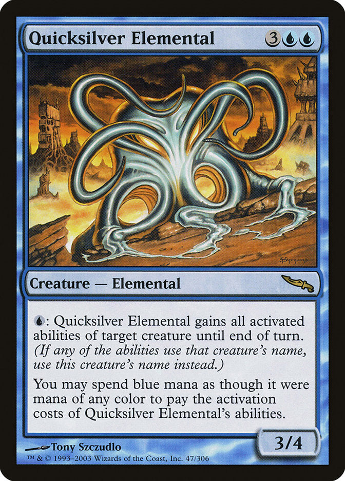 Quicksilver Elemental [Mirrodin] | Deep Dive Games St. Marys