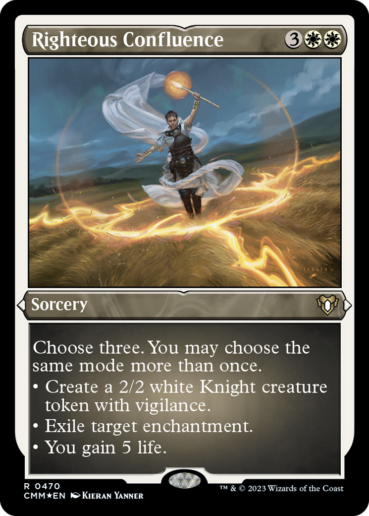 Righteous Confluence (Foil Etched) [Commander Masters] | Deep Dive Games St. Marys
