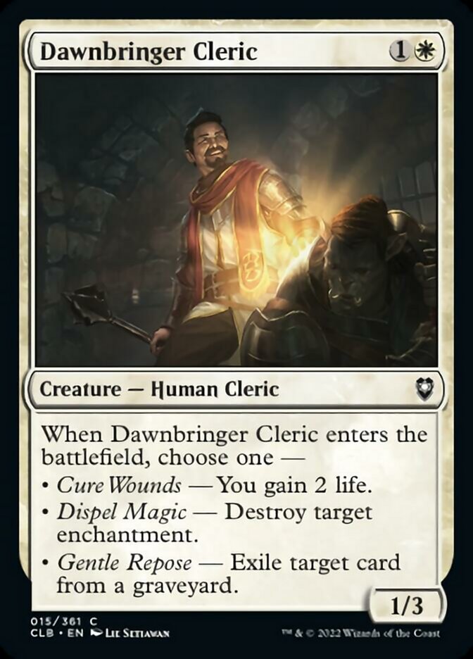 Dawnbringer Cleric [Commander Legends: Battle for Baldur's Gate] | Deep Dive Games St. Marys