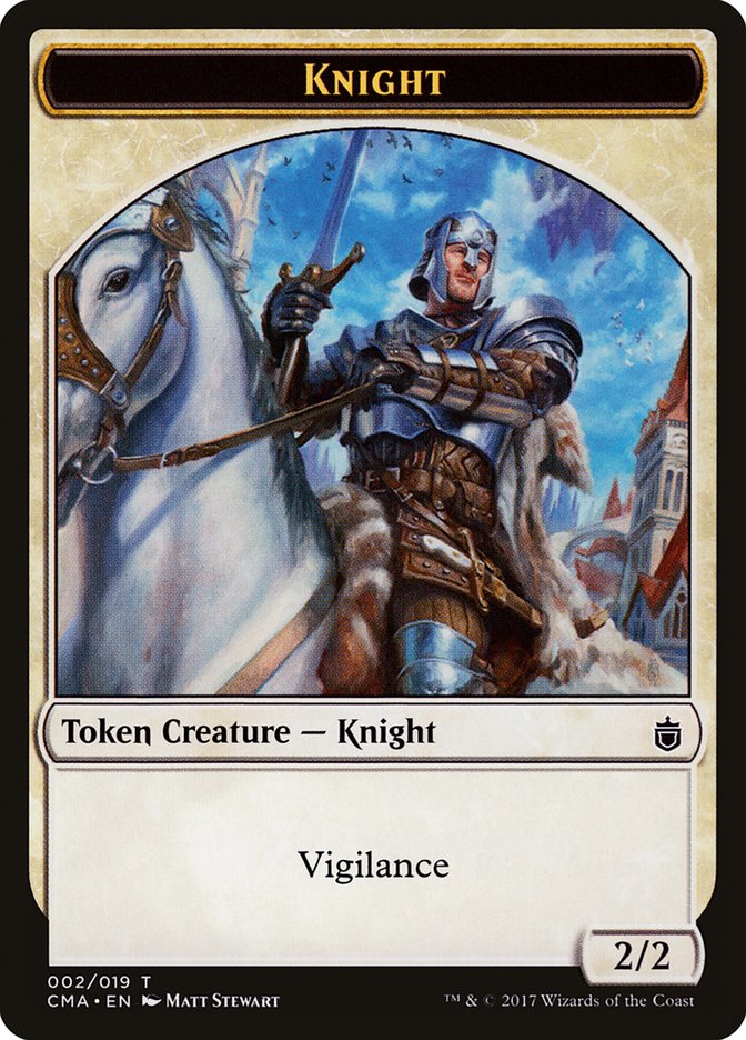 Knight Token [Commander Anthology Tokens] | Deep Dive Games St. Marys