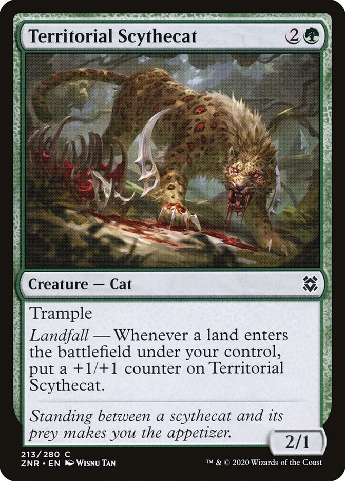 Territorial Scythecat [Zendikar Rising] | Deep Dive Games St. Marys