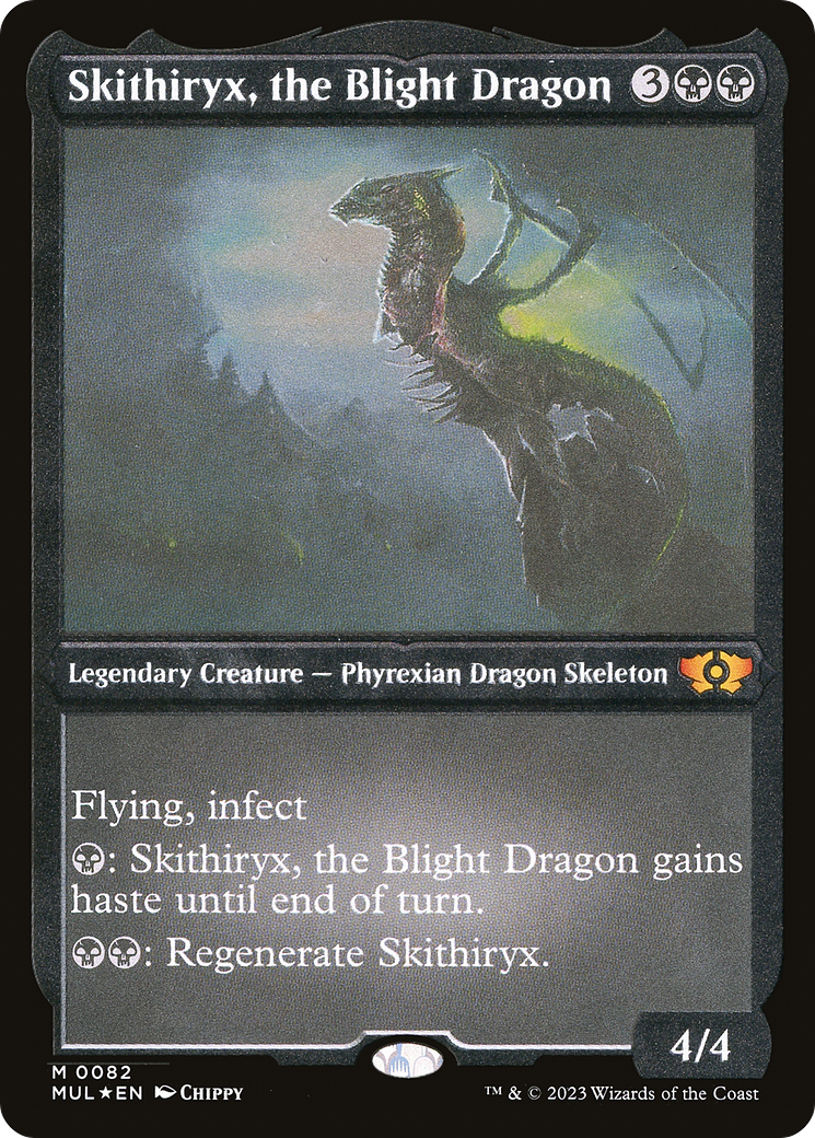 Skithiryx, the Blight Dragon (Foil Etched) [Multiverse Legends] | Deep Dive Games St. Marys