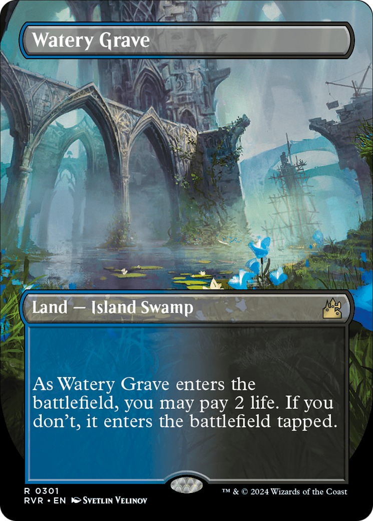 Watery Grave (Borderless) [Ravnica Remastered] | Deep Dive Games St. Marys