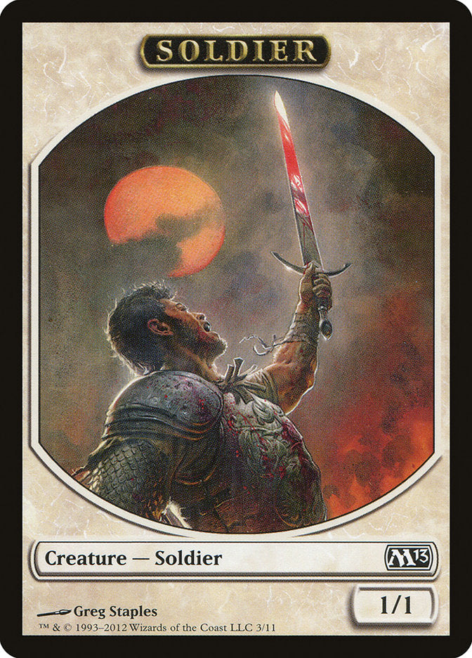 Soldier Token [Magic 2013 Tokens] | Deep Dive Games St. Marys