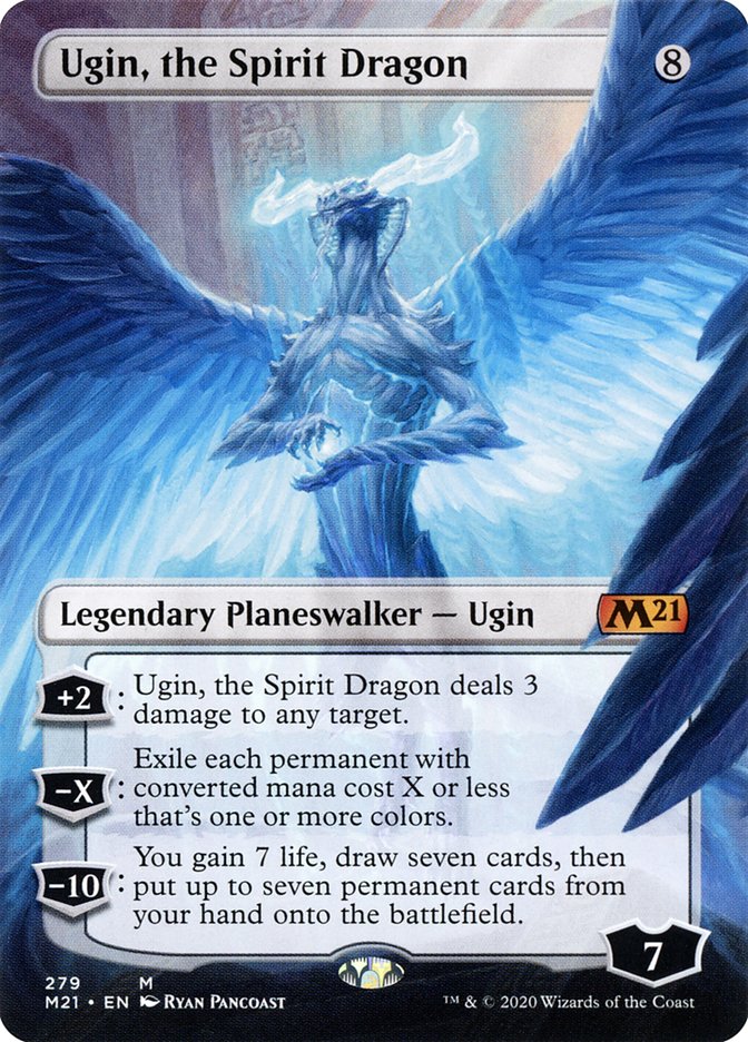 Ugin, the Spirit Dragon (279) (Borderless) [Core Set 2021] | Deep Dive Games St. Marys