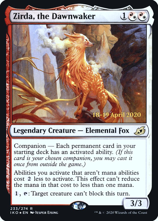 Zirda, the Dawnwaker [Ikoria: Lair of Behemoths Prerelease Promos] | Deep Dive Games St. Marys