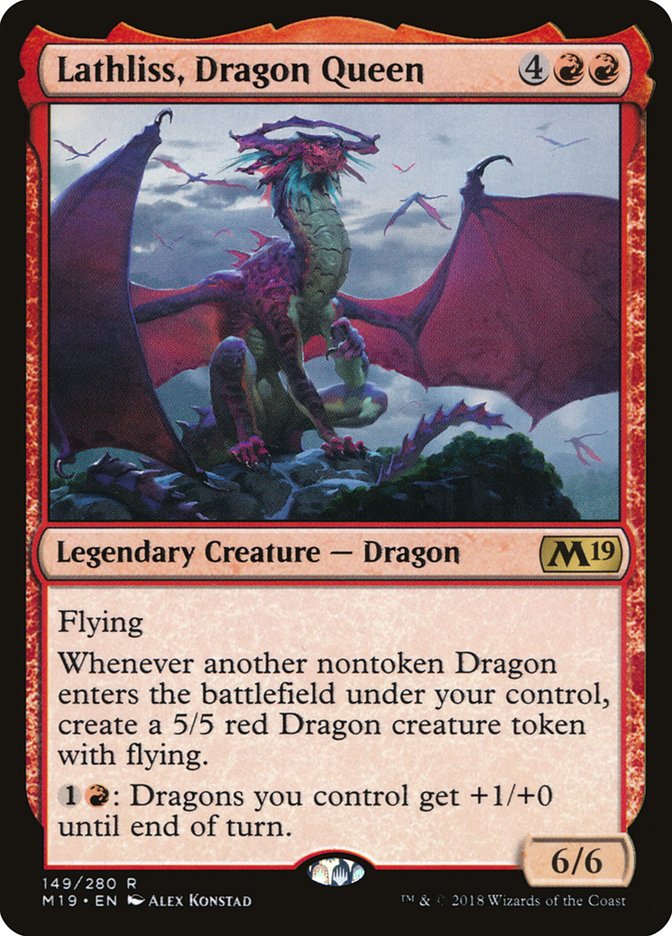 Lathliss, Dragon Queen [Core Set 2019] | Deep Dive Games St. Marys