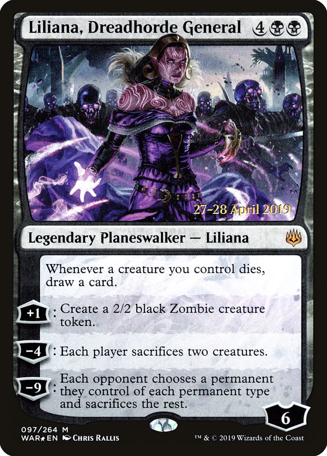 Liliana, Dreadhorde General [War of the Spark Prerelease Promos] | Deep Dive Games St. Marys