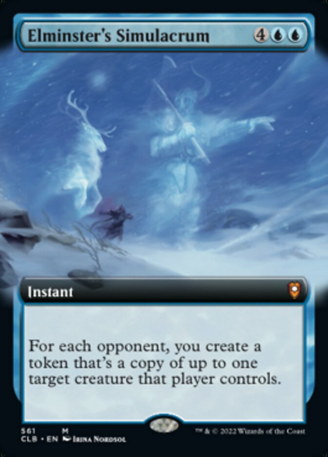 Elminster's Simulacrum (Extended Art) [Commander Legends: Battle for Baldur's Gate] | Deep Dive Games St. Marys
