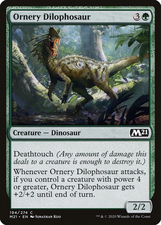 Ornery Dilophosaur [Core Set 2021] | Deep Dive Games St. Marys