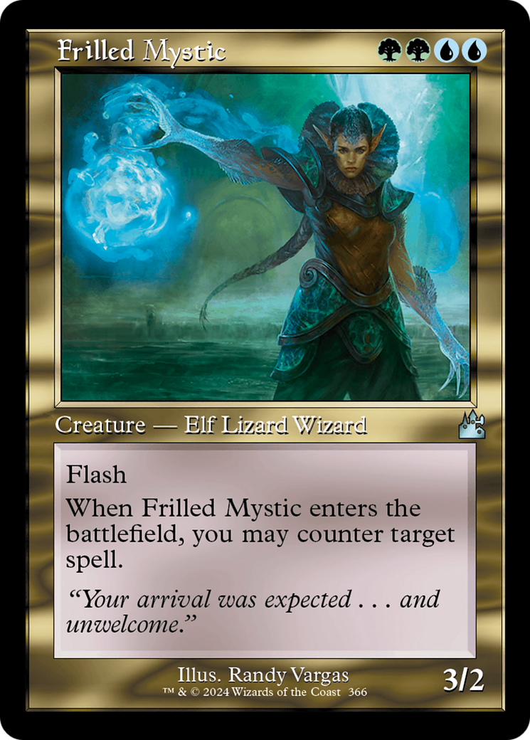 Frilled Mystic (Retro Frame) [Ravnica Remastered] | Deep Dive Games St. Marys