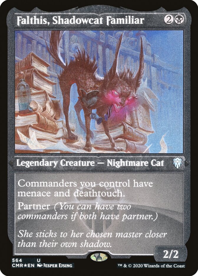 Falthis, Shadowcat Familiar (Etched) [Commander Legends] | Deep Dive Games St. Marys