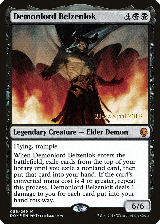 Demonlord Belzenlok [Dominaria Prerelease Promos] | Deep Dive Games St. Marys