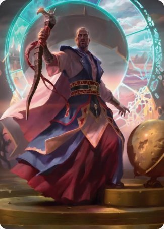 Teferi, Who Slows the Sunset Art Card [Innistrad: Midnight Hunt Art Series] | Deep Dive Games St. Marys