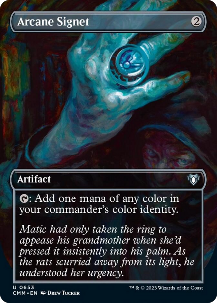 Arcane Signet (Borderless Alternate Art) [Commander Masters] | Deep Dive Games St. Marys