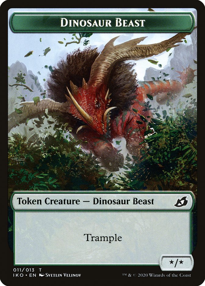 Dinosaur Beast Token [Ikoria: Lair of Behemoths Tokens] | Deep Dive Games St. Marys